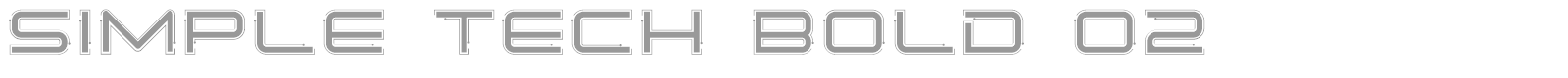 Simple Tech font preview